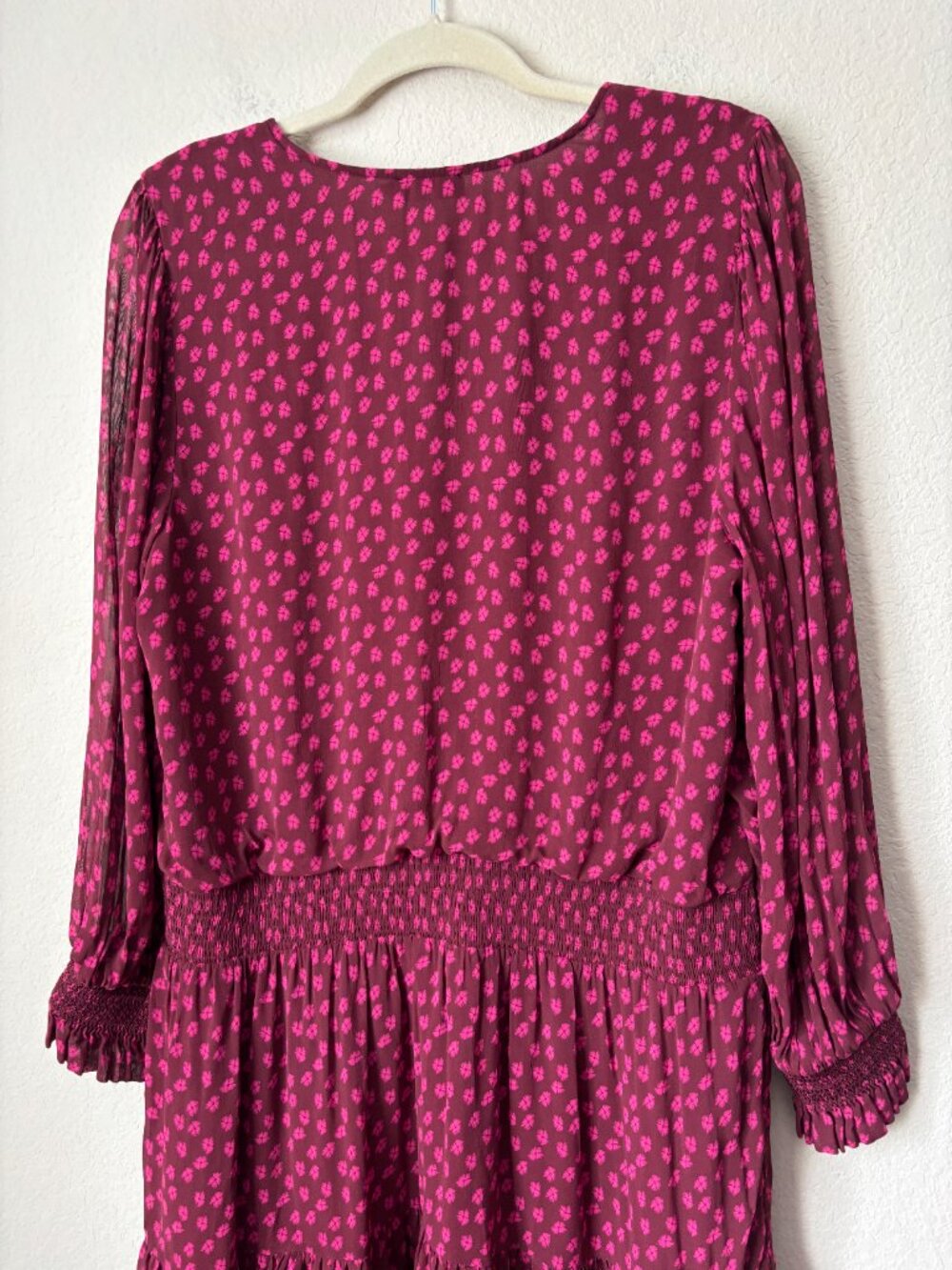 Vineyard Vines XL Faux Wrap Long Sleeve Tiered Mini Dress - Picture 13 of 13